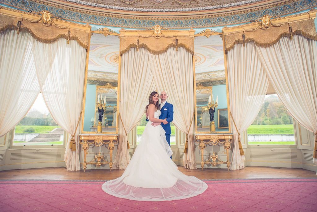 luxury wedding photography with groom and bride